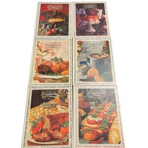 Woman's Day Encyclopedia of Cookery Lot of 6 Vol. 1, 4, 7-10 1966 Hardcover VTG